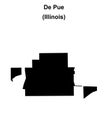 De Pue outline map Royalty Free Stock Photo