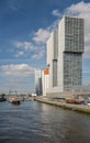 De Rotterdam skyscraper on Kop van Zuid, Rotterdam, Netherlands Royalty Free Stock Photo