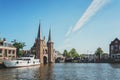 De Sneeker Waterpoort is the symbol of the Frisian town of Sneek in the Netherlands Royalty Free Stock Photo