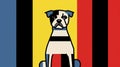 De Stijl Inspired Cartoon Dog: Politics Halloween Pet