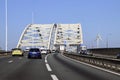 De van Brienenoordbrug op snelweg A16 over de Nieuwe Maas in Rotterdam Royalty Free Stock Photo