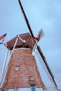 De Zwaan windmill on a cloudy spring day Royalty Free Stock Photo