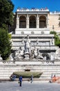 Dea Roma fountain (Piazza del Popolo, Rome - Italy) Royalty Free Stock Photo