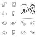 Deactivation sim card scissors icon. Telecommunication icons universal set for web and mobile Royalty Free Stock Photo