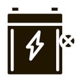 Dead Battery Icon Vector Glyph Illustration