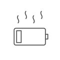 Dead battery line outline icon