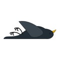 Dead Bird filled outline icon Royalty Free Stock Photo