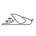 Dead Bird filled outline icon Royalty Free Stock Photo