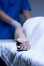 Dead body in the morgue Royalty Free Stock Photo