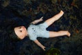 Dead body in water Royalty Free Stock Photo