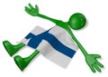 Dead cartoon guy and flag of finland