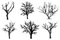 Dead And Dry Tree Silhouettes Collection Set illustration Vector Art Design