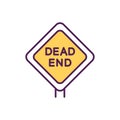 Dead-end job RGB color icon