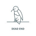 Dead end line icon, vector. Dead end outline sign, concept symbol, flat illustration Royalty Free Stock Photo