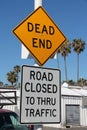 Dead end - road closed Royalty Free Stock Photo