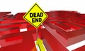 Dead End Sign Maze No Way Out Danger Warning Royalty Free Stock Photo