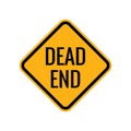 Dead end sign. Vector illustration decorative design Royalty Free Stock Photo