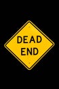 Dead end street sign isolated