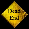 Dead end warning sign Royalty Free Stock Photo