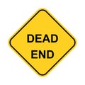 dead end warning sign road sign vector Royalty Free Stock Photo