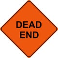 Dead End warning sign Royalty Free Stock Photo
