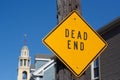 Dead End Yellow Sign