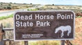 Dead Horse Point State Park entrance sign, Utah Royalty Free Stock Photo
