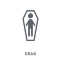 Dead icon from Army collection. Royalty Free Stock Photo