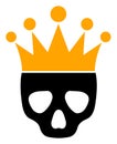 Raster Dead King Flat Icon Symbol