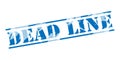 Dead line blue stamp Royalty Free Stock Photo