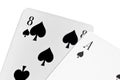 Dead mans hand wins Royalty Free Stock Photo