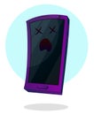 Dead mobile emoji illustration vector Royalty Free Stock Photo