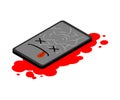 Dead phone Broken smartphone cracked screen isolated. Vector illustration Royalty Free Stock Photo