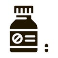 Dead Pill Bottle Icon Vector Glyph Illustration Royalty Free Stock Photo