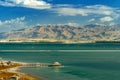 Dead Sea against the background of mountains Royalty Free Stock Photo