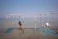 Dead Sea beach near Ein Gedi in Israel Royalty Free Stock Photo