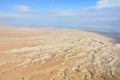 The Dead Sea and desert panoramic view from Masada fortress, Israel Royalty Free Stock Photo