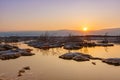 Dead Sea Israel sunrise morning water landscape nature Royalty Free Stock Photo