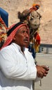 Portrait of a Bedouin and his camel. Negev Bedouin