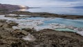 Dead sea Sinkholes at the lowest place in the world Royalty Free Stock Photo