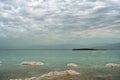 Dead Sea in the morning on a cloudy day Royalty Free Stock Photo
