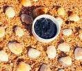 Dead sea mud in a cup Royalty Free Stock Photo