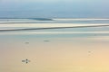 Dead Sea in morning. Jordan`s coast opposite Royalty Free Stock Photo