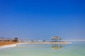 The dead sea resorts in Israel. View of the beach Royalty Free Stock Photo