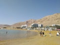 Dead Sea, is a salt lake bordering Jordan to the north, and Israel to the west Royalty Free Stock Photo