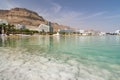 Dead sea salt shore. Ein Bokek, Israel