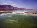 Dead sea salty shore coastline