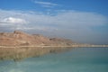 Dead Sea in the morning in sunny weather Royalty Free Stock Photo