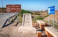Dead Sea sign on Highway 65, Jordan Royalty Free Stock Photo