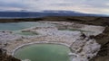 Dead sea Sinkholes at the lowest place in the world Royalty Free Stock Photo